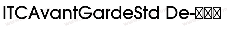 ITCAvantGardeStd De字体转换